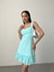 Платье А-силуэта мятного цвета | 6345227 | фото 3