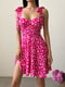 Платье А-силуэта розовое в принт | 6345246 | фото 2