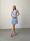 Сукня А-силуету блакитна в принт | 6345248 | фото 3