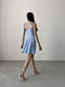 Сукня А-силуету блакитна в принт | 6345248 | фото 5