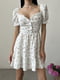 Платье А-силэута молочного цвета в принт | 6345262 | фото 2