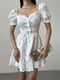 Сукня А-силуету молочного кольору в принт | 6345263 | фото 2