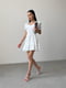 Сукня А-силуету молочного кольору в принт | 6345263 | фото 3