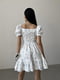 Сукня А-силуету молочного кольору в принт | 6345263 | фото 4