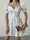 Платье А-силэута молочного цвета в принт | 6345264 | фото 2