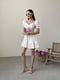 Платье А-силуэта молочного цвета в принт | 6345265 | фото 4