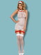 Еротичний ігровий костюм: сукня, панчохи з підв'язками, стрінги, обруч на голову | 6336016 | фото 3