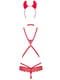 Еротичний ігровий костюм: боді, чокер, ріжки, наклейки для грудей | 6336355 | фото 2