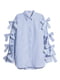 Рубашка бело-синяя с завязками | 6350414