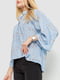 Блуза блакитна з візерунком | 6350857 | фото 3