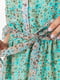 Платье бирюзовое в цветочный принт | 6351230 | фото 5