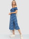 Сукня синя в квітковий принт | 6351240 | фото 3