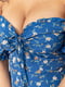 Сукня синя в квітковий принт | 6351240 | фото 5