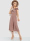 Сукня кольору мокко в принт | 6351247 | фото 3