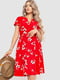 Сукня червона в квітковий принт | 6351261