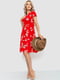 Платье красное в цветочный принт | 6351261 | фото 3