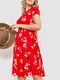Сукня червона в квітковий принт | 6351261 | фото 4