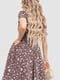 Платье цвета мокко в цветочный принт | 6351262 | фото 4