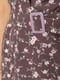 Платье цвета мокко в цветочный принт | 6351262 | фото 5
