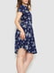 Сукня синя в квітковий принт | 6351265 | фото 3