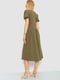Сукня кольору хакі з гудзиками | 6351275 | фото 4