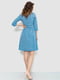 Платье голубое в цветочный принт | 6351284 | фото 4
