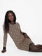 Платье-свитер коричневое с узором | 6351844 | фото 3