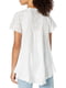 Блузка-футболка біла з мереживом | 6351931 | фото 2