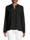 Блуза чорна з вирізом | 6351965