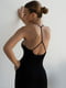 Сукня міді трикотажна чорна з відкритою спинкою | 6352327 | фото 2