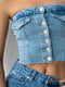 Топ-корсет джинсовий блакитний | 6352347 | фото 3