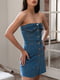 Сукня міні джинсова блакитна | 6352348 | фото 4