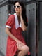 Сукня міні червона з комірцем | 6352372 | фото 2