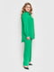 Зеленый костюм: рубашка оверсайз и брюки-палаццо | 6352549 | фото 2