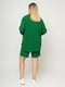 Зеленый костюм-жатка: рубашка оверсайз и шорты | 6352555 | фото 5