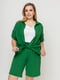 Зеленый костюм-жатка: рубашка оверсайз и шорты | 6352555 | фото 8