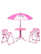Дитячий столик з парасолькою рожевий | 6358990