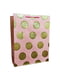 Подарунковий пакет рожевий в горошок 31х40х12 см | 6361012