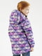Куртка фиолетовая с принтом | 6365950 | фото 3