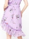 Сукня А-силуету бузкового кольору в принт | 6365979 | фото 3