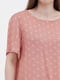 Блуза пудрового кольору в принт | 6365991 | фото 4