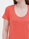 Платье-футболка кораллового цвета | 6366000 | фото 4