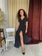 Платье А-силуэта черное в горох | 6366651