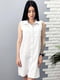 Платье-рубашка белое льняное | 6366841 | фото 2
