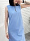 Платье голубое льняное | 6366847 | фото 3