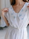 Платье белое с узором | 6367011 | фото 2