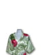 Халат атласний зелений з квітковим принтом | 6369582 | фото 2