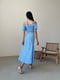 Платье А-силуэта голубое в принт | 6371371 | фото 5