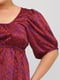 Блуза бордовая в принт | 6373745 | фото 4