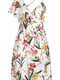 Сукня А-силуету біла з квітковим принтом | 6375396 | фото 3